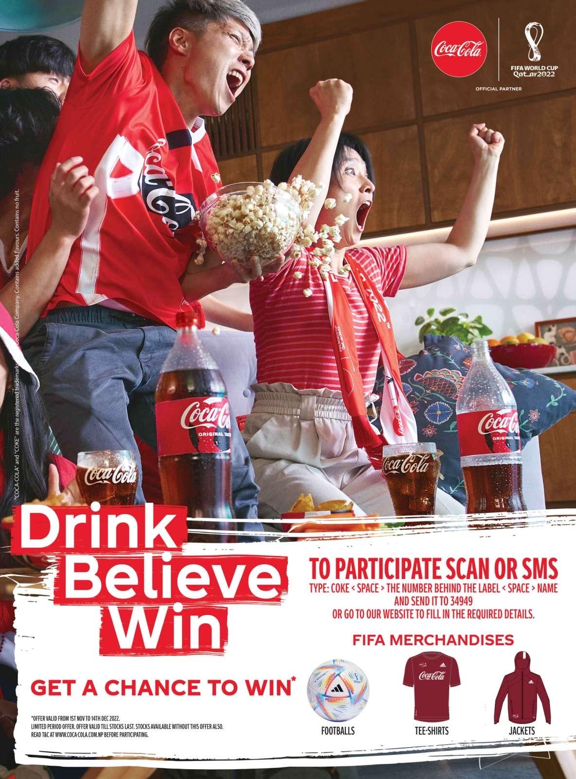 Coca Cola Kick Starts Its “drink Believe Win” Campaign For Fifa World Cup 2022 नेपाली माला डट कम 4703
